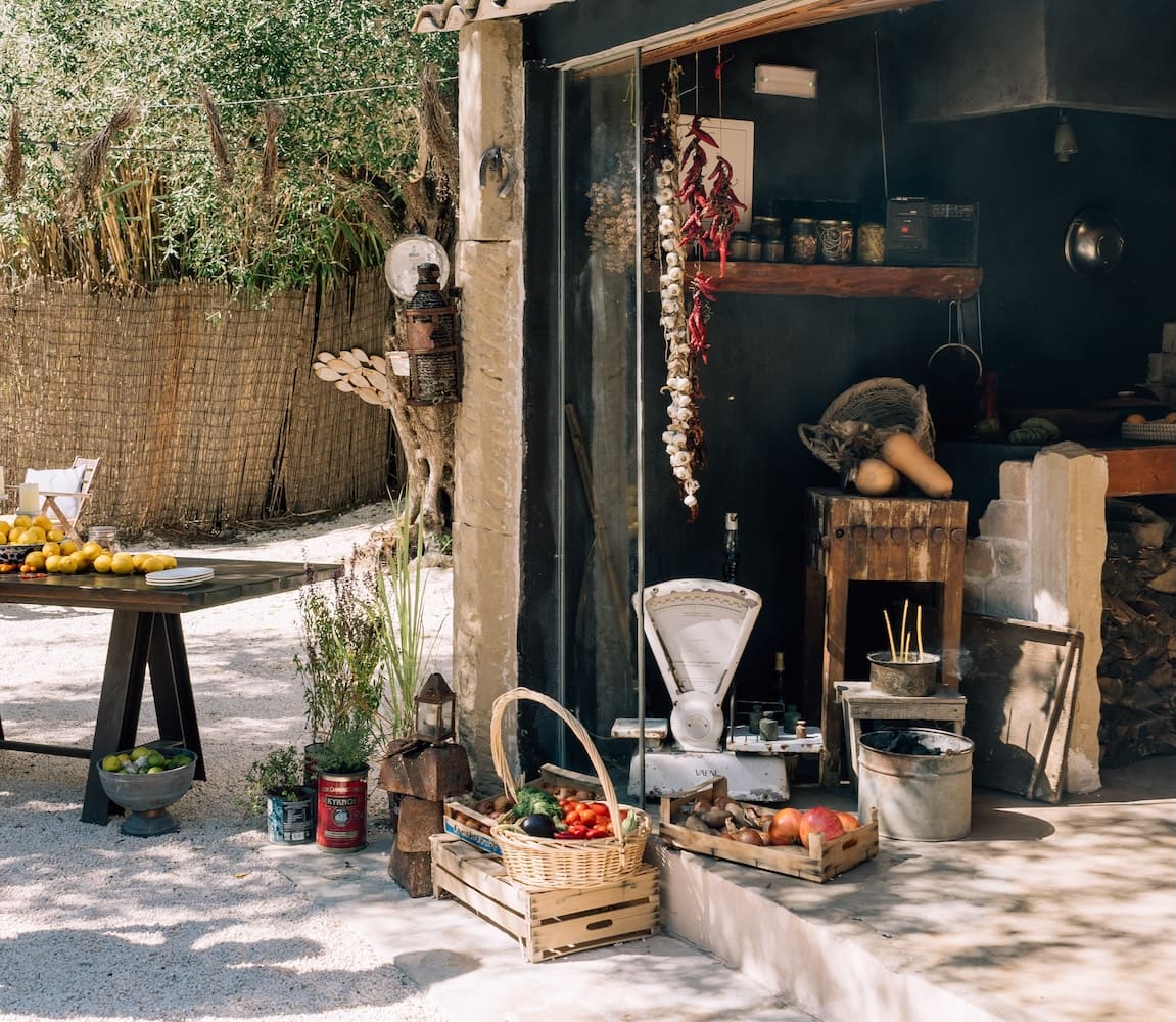 Traditional garden setting for The Garden Experience in Corfu